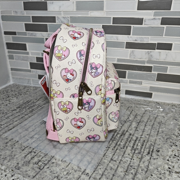 Loungefly Hello Kitty And Friends Bestie Hearts Mini Backpack (Light pink) - Picture 7 of 11